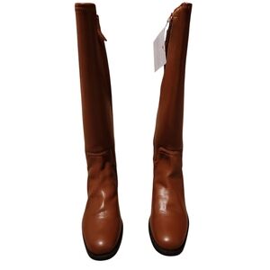 Women’s Size 8.5 Franco Sarto Merina Brown Knee High Wide Calf Riding Boots